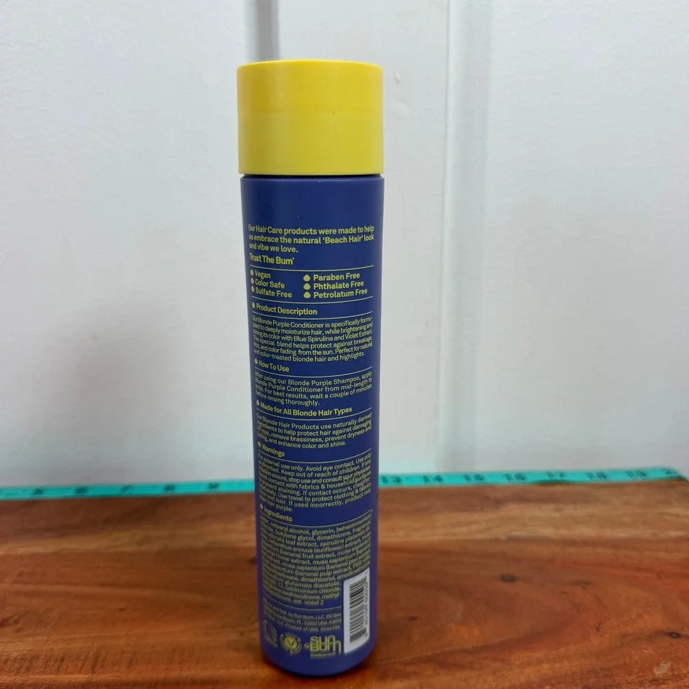 Sun Bum Blonde Purple Conditioner 10 fl oz Toning and Moisturizing UV Protection